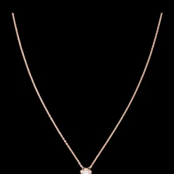 Necklace, 18k red gold, diamonds