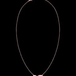 Necklace, 18k red gold, diamonds