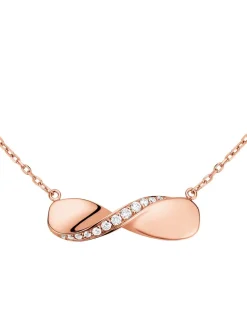 Necklace, 18k red gold, diamonds