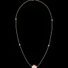 Necklace, 18k red gold, opale