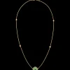 Necklace, 18k yellow gold, malachite