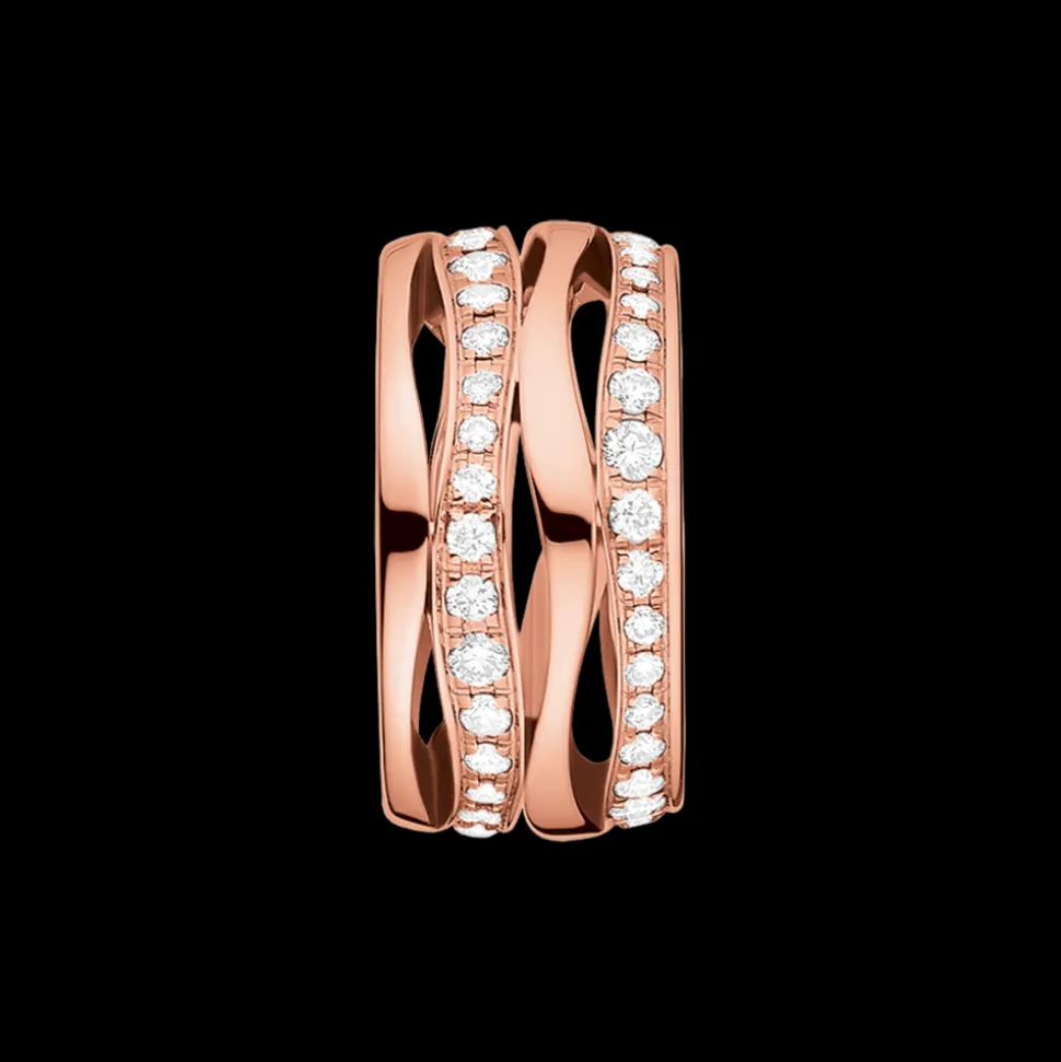 Pendant, 18k red gold, diamonds