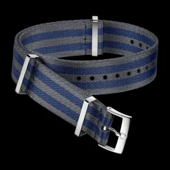 Polyamide, 5 stripe grey and blue