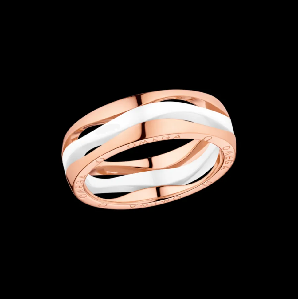 Ring, 18k red gold, ceramic