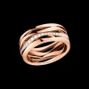Ring, 18k red gold, diamonds