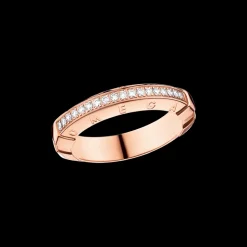 Ring, 18k red gold, diamonds