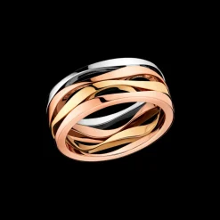 Ring, 18k red gold, 18k white gold, 18k yellow gold