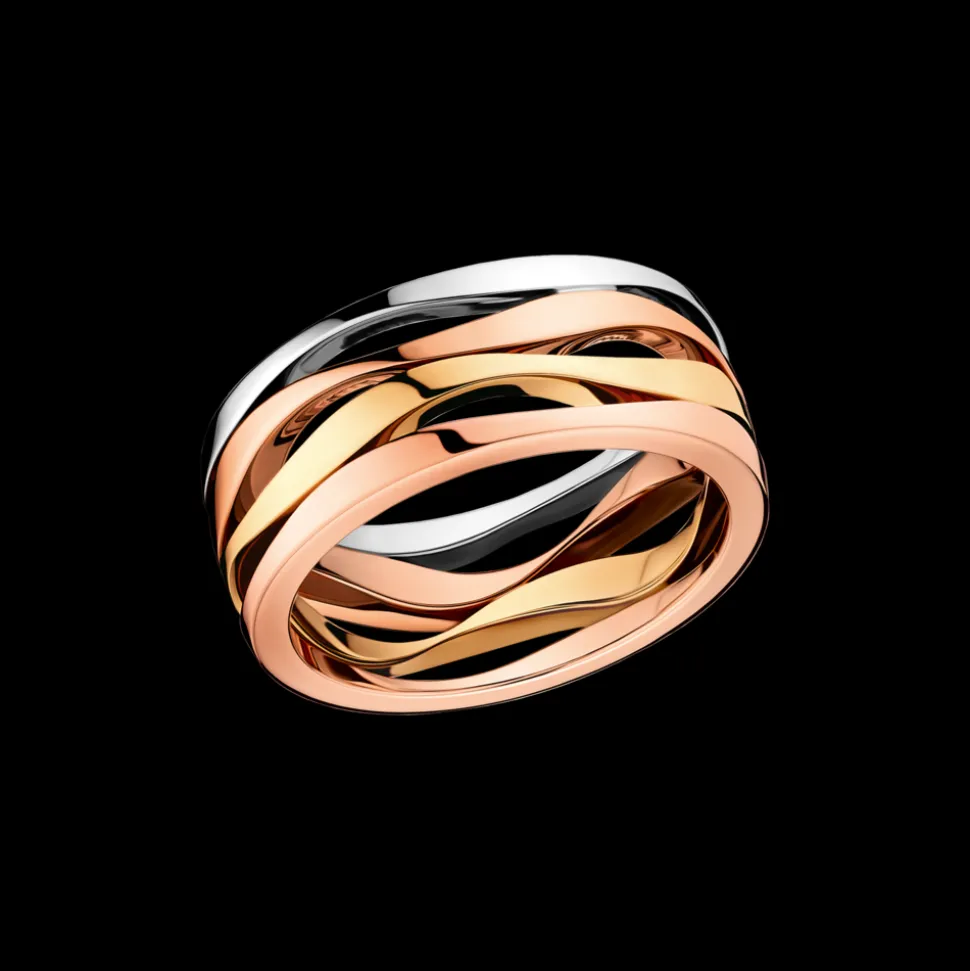 Ring, 18k red gold, 18k white gold, 18k yellow gold