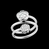 Ring, 18k white gold, diamonds, mother‑of‑pearl
