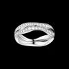 Ring, 18k white gold, diamonds