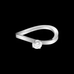 Ring, 18k white gold, diamonds