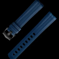 Seamaster Diver 300M blue rubber strap with pin buckle