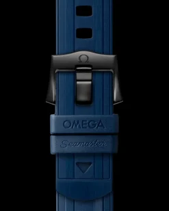 Seamaster Diver 300M blue rubber strap with pin buckle