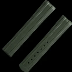 Seamaster Diver 300M green rubber strap with foldover clasp