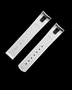 Seamaster Diver 300M white rubber strap with foldover clasp