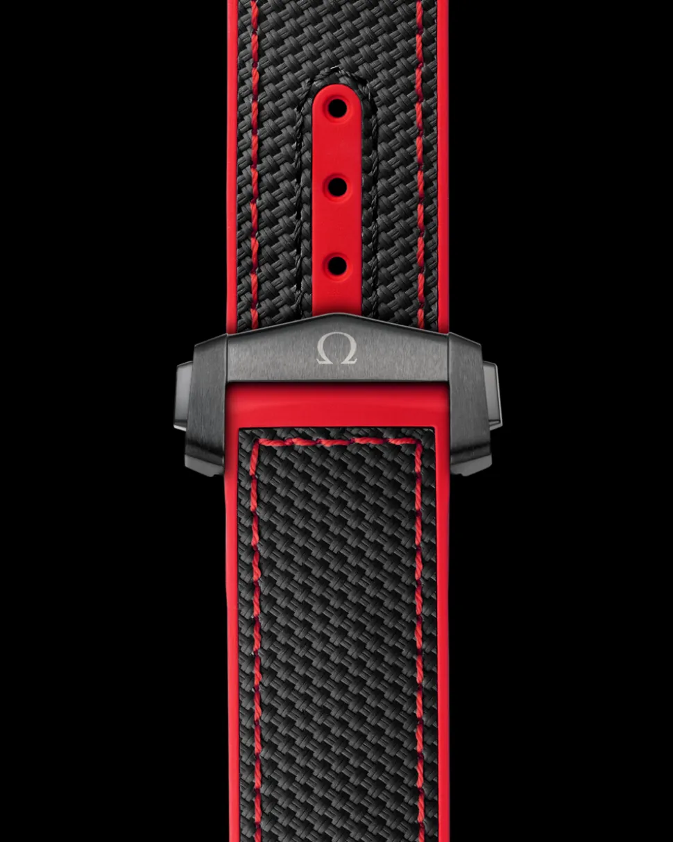 Seamaster Planet Ocean 600M black rubber strap with foldover clasp