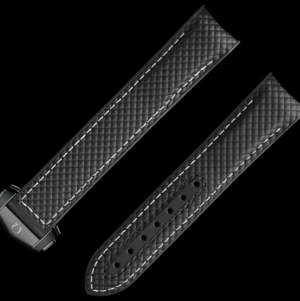 Seamaster Planet Ocean 600M black rubber strap with foldover clasp