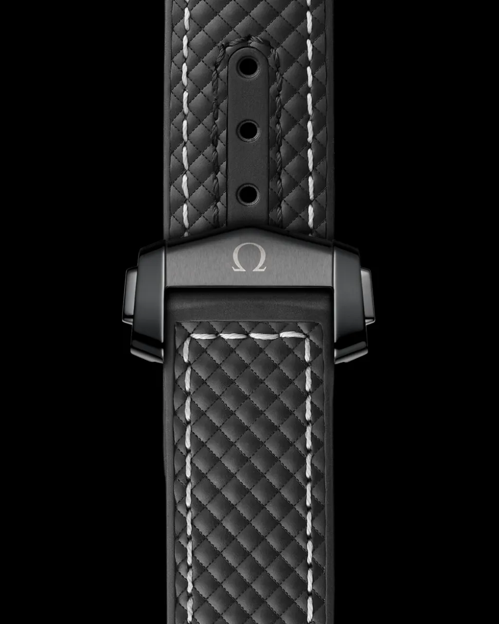 Seamaster Planet Ocean 600M black rubber strap with foldover clasp