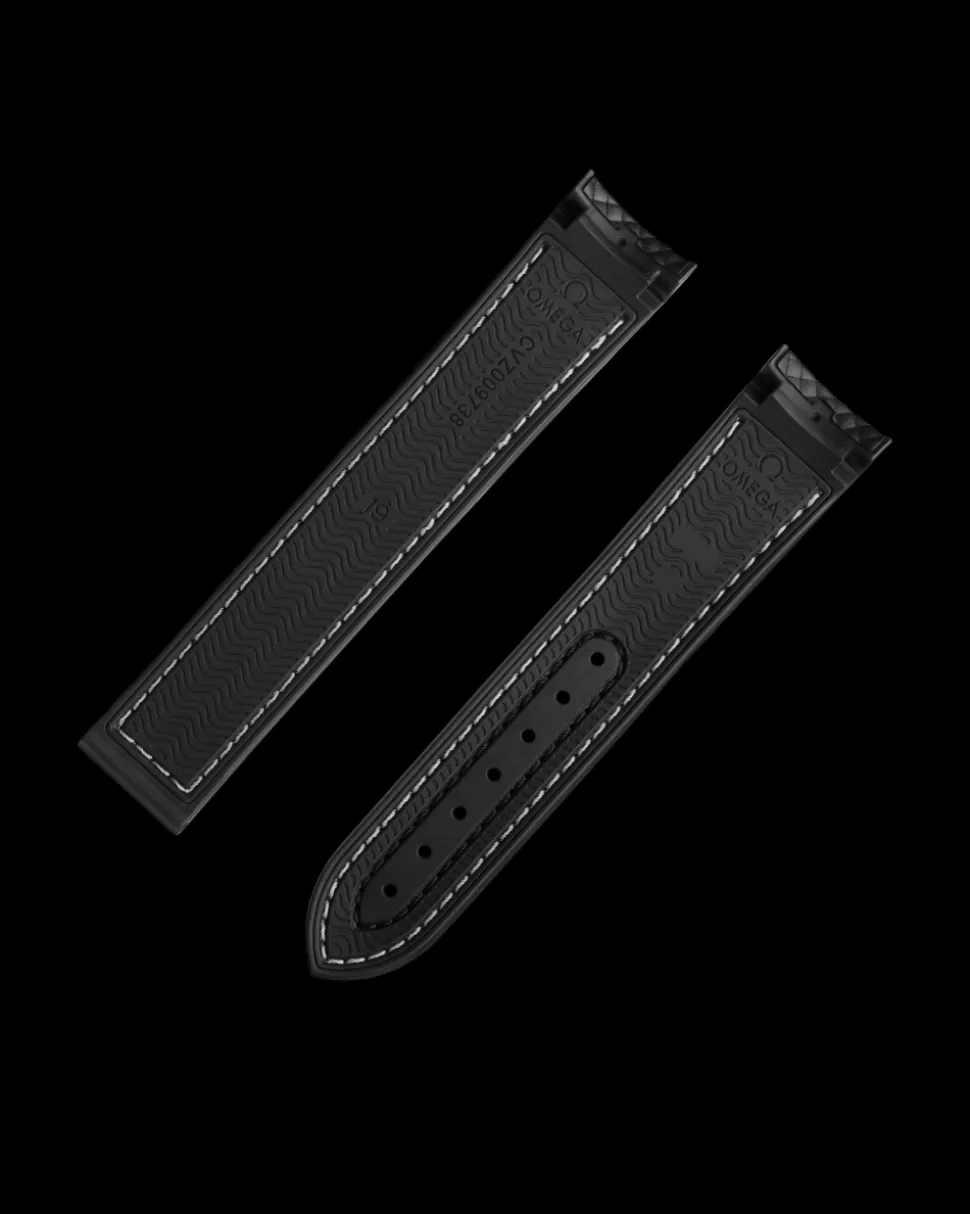 Seamaster Planet Ocean 600M black rubber strap with foldover clasp