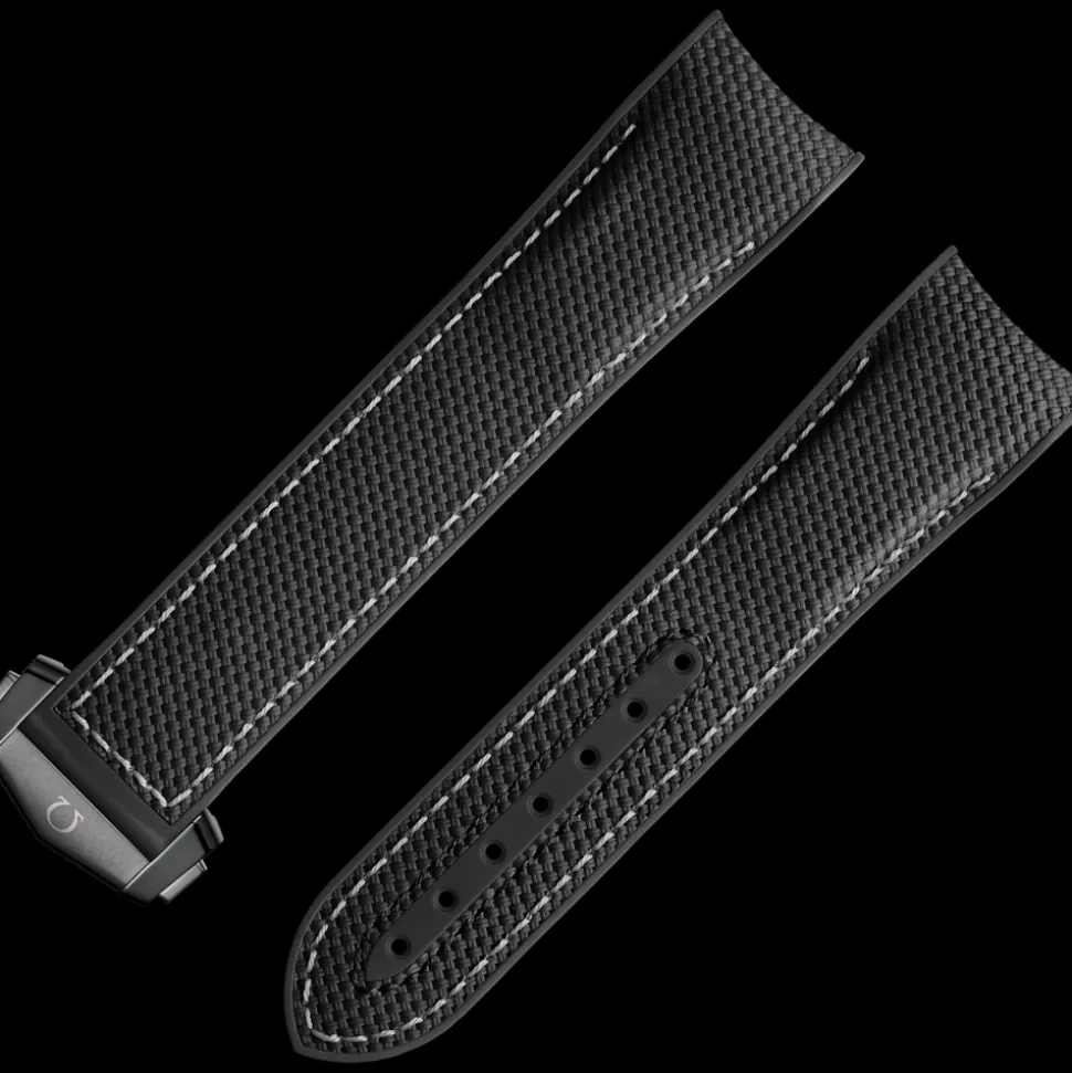Seamaster Planet Ocean 600M black rubber strap with foldover clasp
