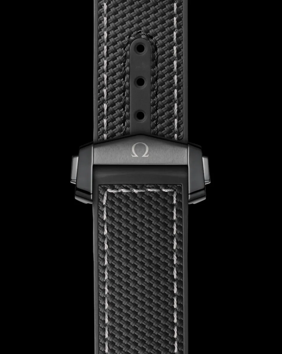 Seamaster Planet Ocean 600M black rubber strap with foldover clasp
