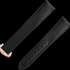 Speedmaster Moonwatch black fabric strap with foldover clasp