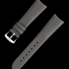 Technological‑satin grey strap with pin buckle