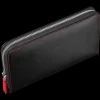 Wallet, black / red