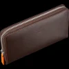 Wallet, brown / orange