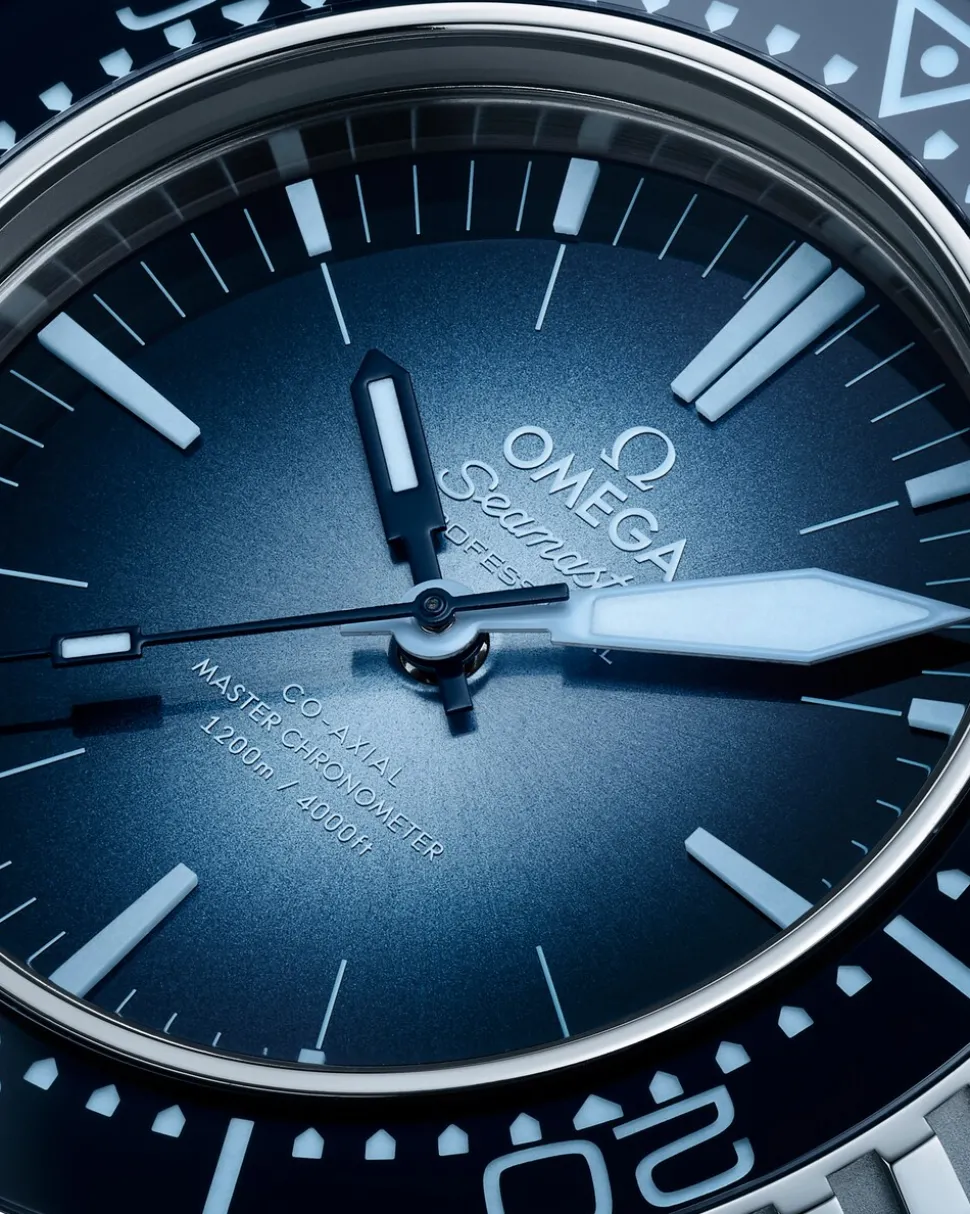 55x45 mm, O‑MEGASTEEL on rubber strap